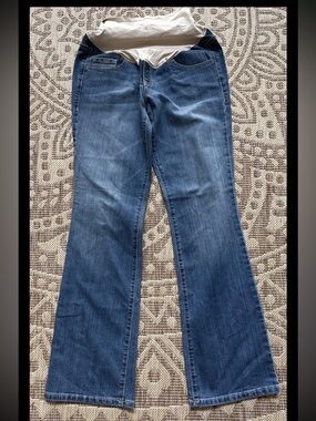 NEW Old Navy Maternity Bootcut Full Panel Jeans Med Wash Waist Sz 10 Inseam 32